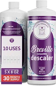 Breville Descaler (10 Uses) Specially Formulated to Descale and Clean Your Breville Espresso Machine Carbon Friendly Descaling Kit 2.5 Year Supply