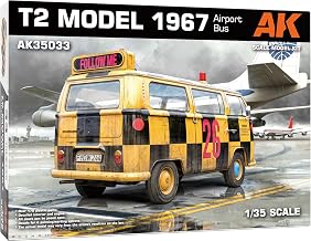 AK Interactive 1/35 1967 One-Box Car Bus Type Airport Bus Plastic Model AK35033 (Automotive)