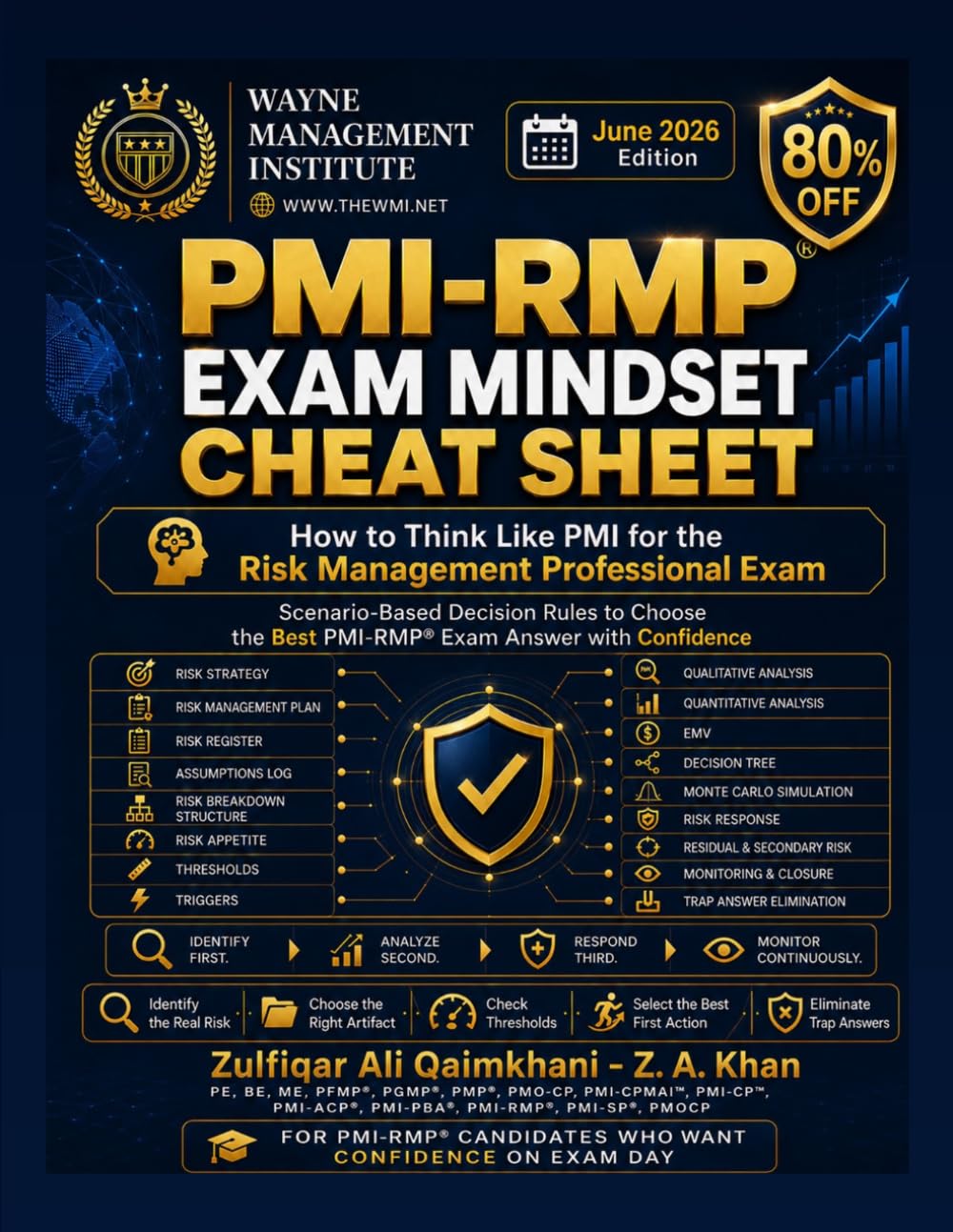 PMI-RMP® Exam Mindset Cheat Sheet: “I AM PMI-RMP Certified. You can be PMI-RMP — faster, easier, and cost-effective.” Z. A. Khan P.E, BE, ME, PFMP, ... CP, ACP, PBA, RMP) (PMI-RMP Exam Prep)