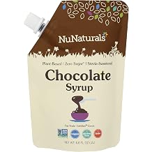 NUNATURALS NuStevia Pourable Chocolate Syrup Pouch, 6.6 FZ