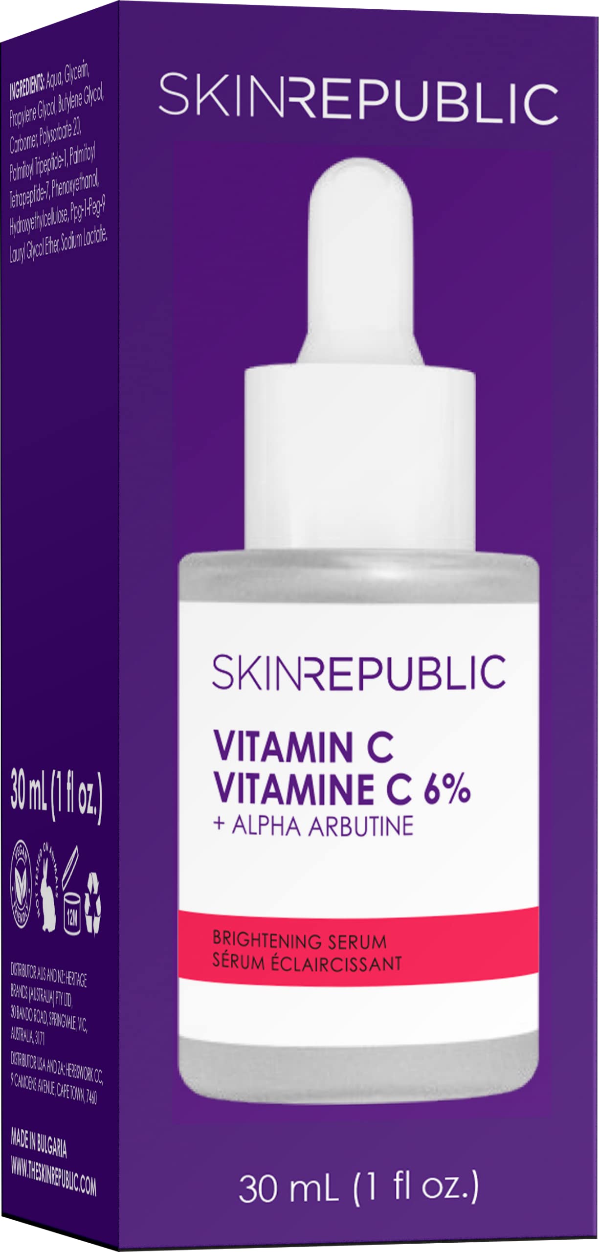 Skin RepublicVitamin C 6% + Alpha Arbutin Serum. Reduce Dark Spots and Brightens Complexion