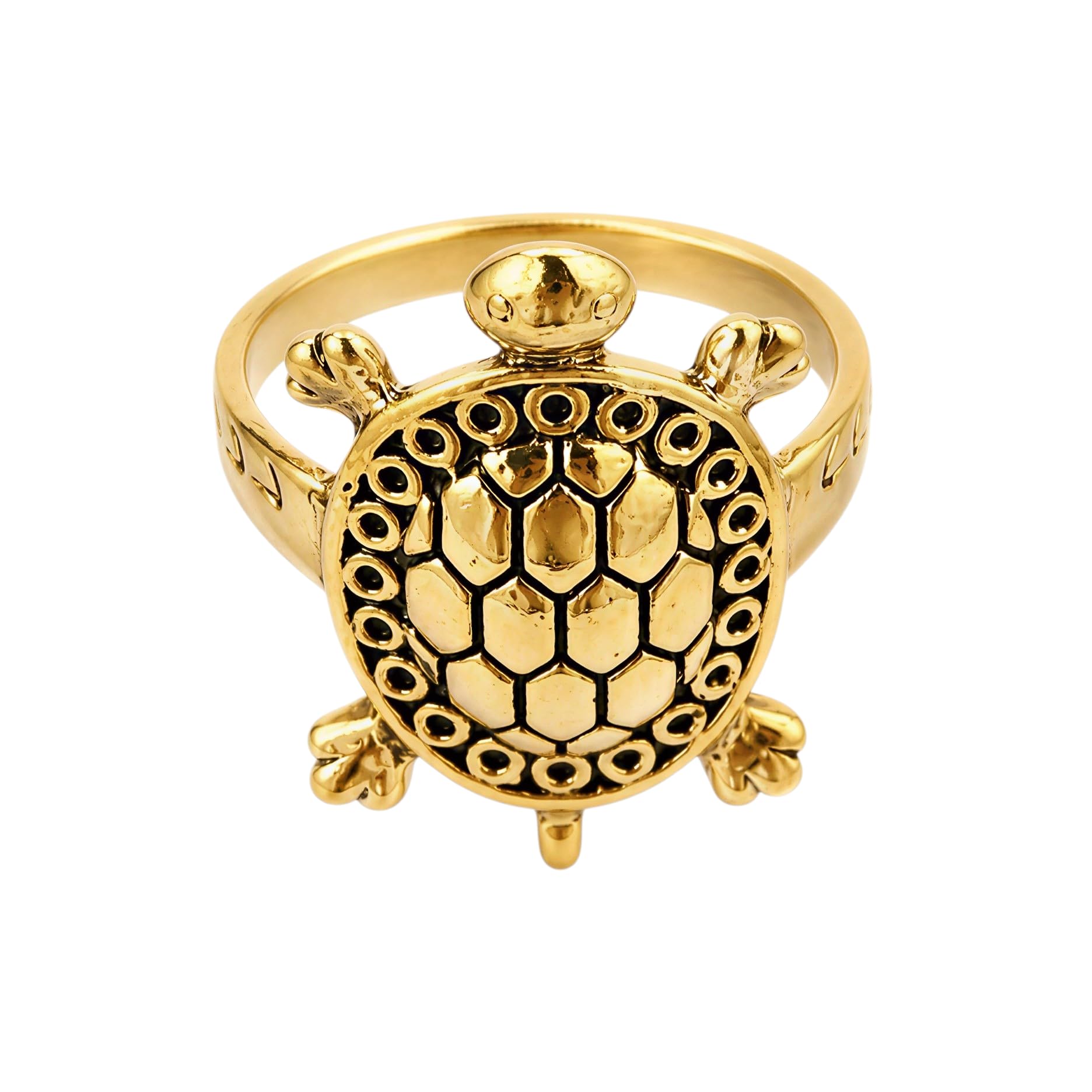 Gold Plated Turtle Ring for Men & Women | Adjustable Unisex Finger Ring | Lucky Charm Jewellery for Wealth, Protection & Prosperity-picture-44
