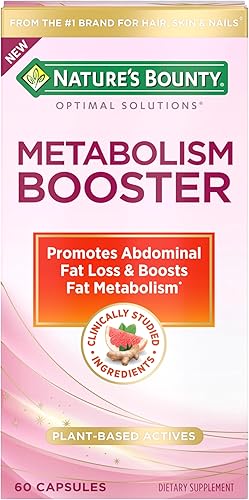 Nature's Bounty Suplemento potenciador del metabolismo, aumenta el metabolismo de la grasa, promueve la pérdida de grasa abdominal, con extractos de
