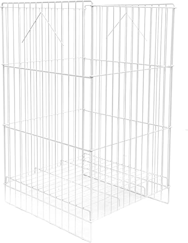 Miniatura 1 de Cubo de basura de alambre blanco - 18" X 18" X 30"