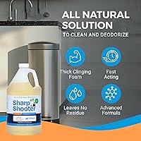 Vista 4 de Sharpshooter, eliminador de olores y desengrasante de alta resistencia, limpiador de superficies de basura y espuma desodorizante, grado