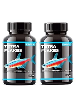 Eagle Tetra Flakes Fish Food, 100ML (Pack of 2 | Colour | High Protein | Fast Growth