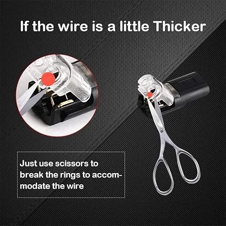 Double-Wire Plug-in Connector with Locking Buckle, Waterproof Solderless Small Gauge Wire Connectors in 2 Pin Connector Kit, 18-22AWG (20PCS)