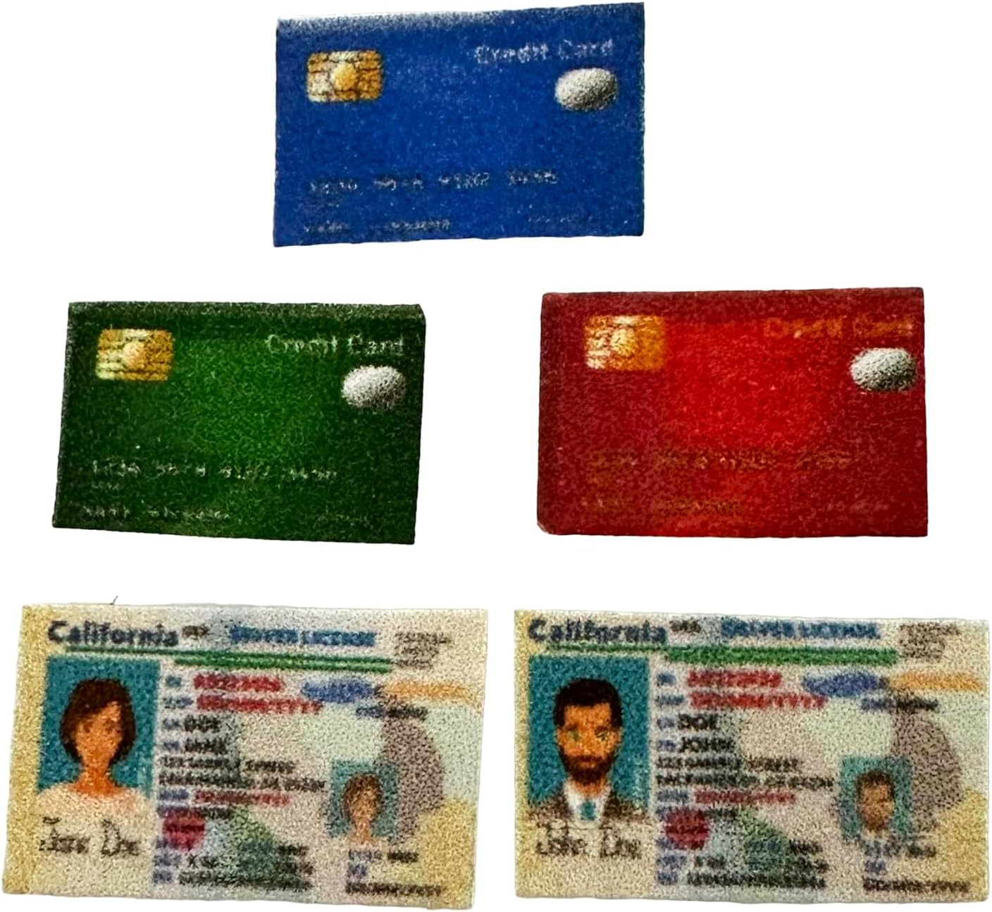 Melody Jane Dolls Houses Dollhouse Miniature Credit Card and Driving License 1:12 scale, Small