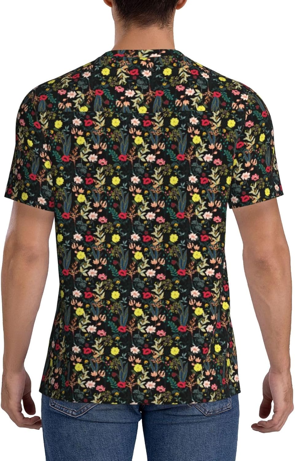 Colorful Boho Floral Print Men's Football Jersey Breathable Training Match Soccer Shirt Athletic Casual Wear