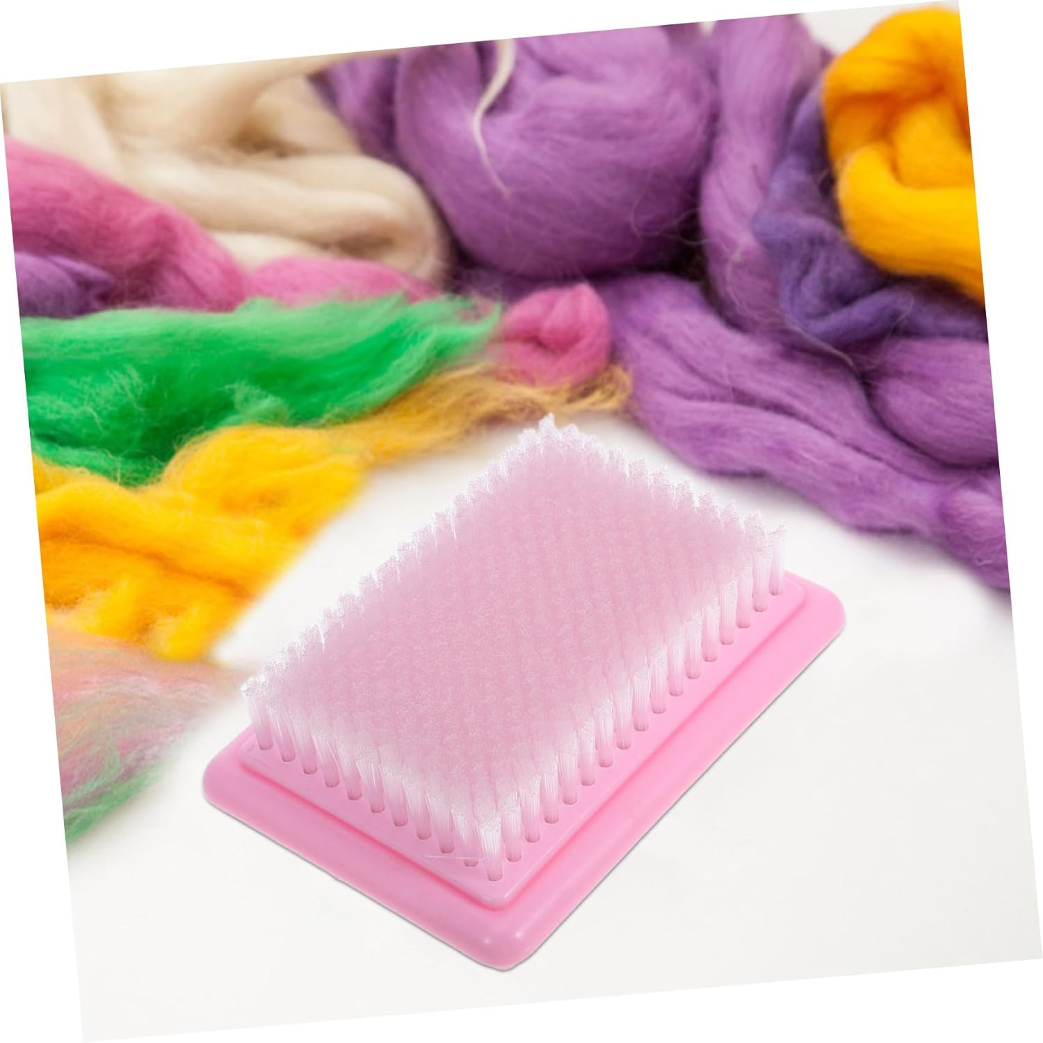 Uonlytech Wool Felt Brush for Needle Felting Projects Versatile Felting Mat Tool for DIY Crafts Compact Fiber Brush for Foam Pad Use for Detailed Crafting