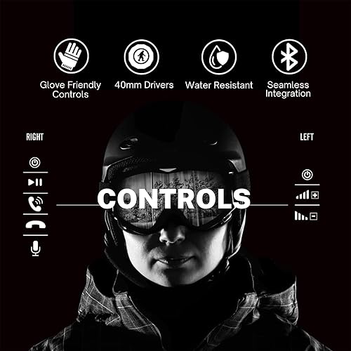 Miniatura 5 de Outdoor Tech - Auriculares Chips Ultra 2.0 - Altavoces inalámbricos para casco Bluetooth para esquí, snowboard, ciclismo y deportes de potencia