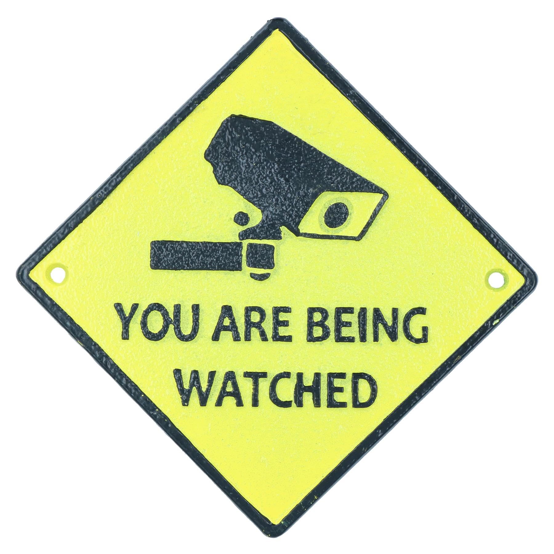 You are Being Watched Cast Iron Sign Plaque Garden Garage Safety Work House