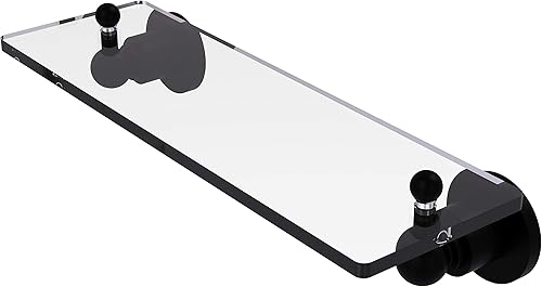 Allied Brass AP-116 Astor Place - Estante de cristal con bordes biselados, color negro mate