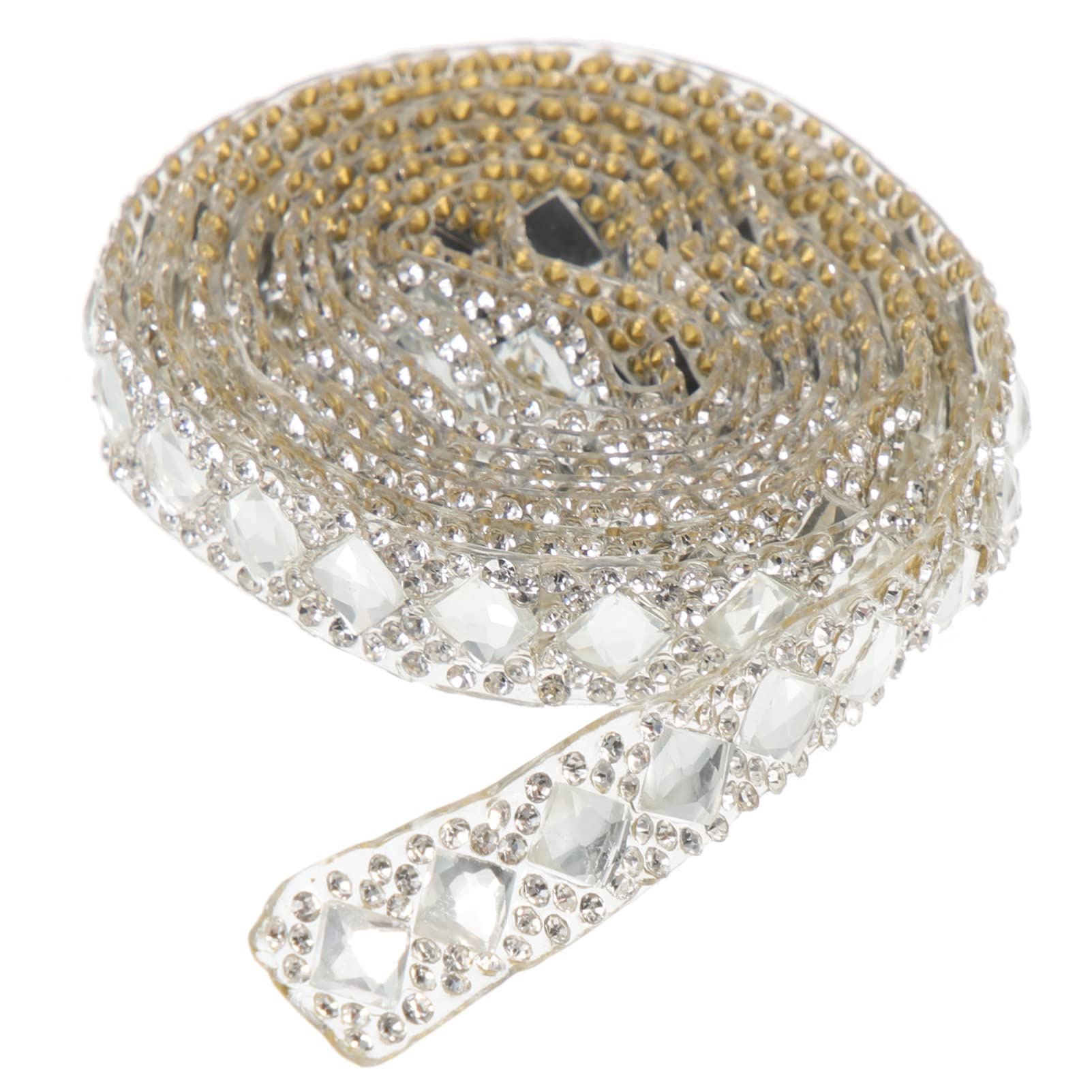 Cinta de diamantes de imitación autoadhesiva, cinta de diamantes ostentosos, rollo de adorno de cristal, pegatina de gema para manualidades de bricolaje, decoración de vestido de boda para teléfono