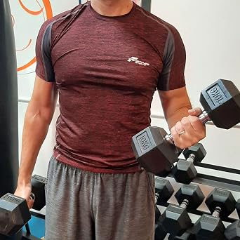 Compression T-Shirt | Base Layer for Fitness, Running, BJJ MMA Short Sleeve Rashguard Gym Shirt for Men | Short Sleeve Men's Gym T-Shirt Rash Guard