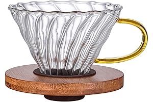 Transparent Coffee Expertise: Gute Glass Cone Pour Over Coffee Dripper