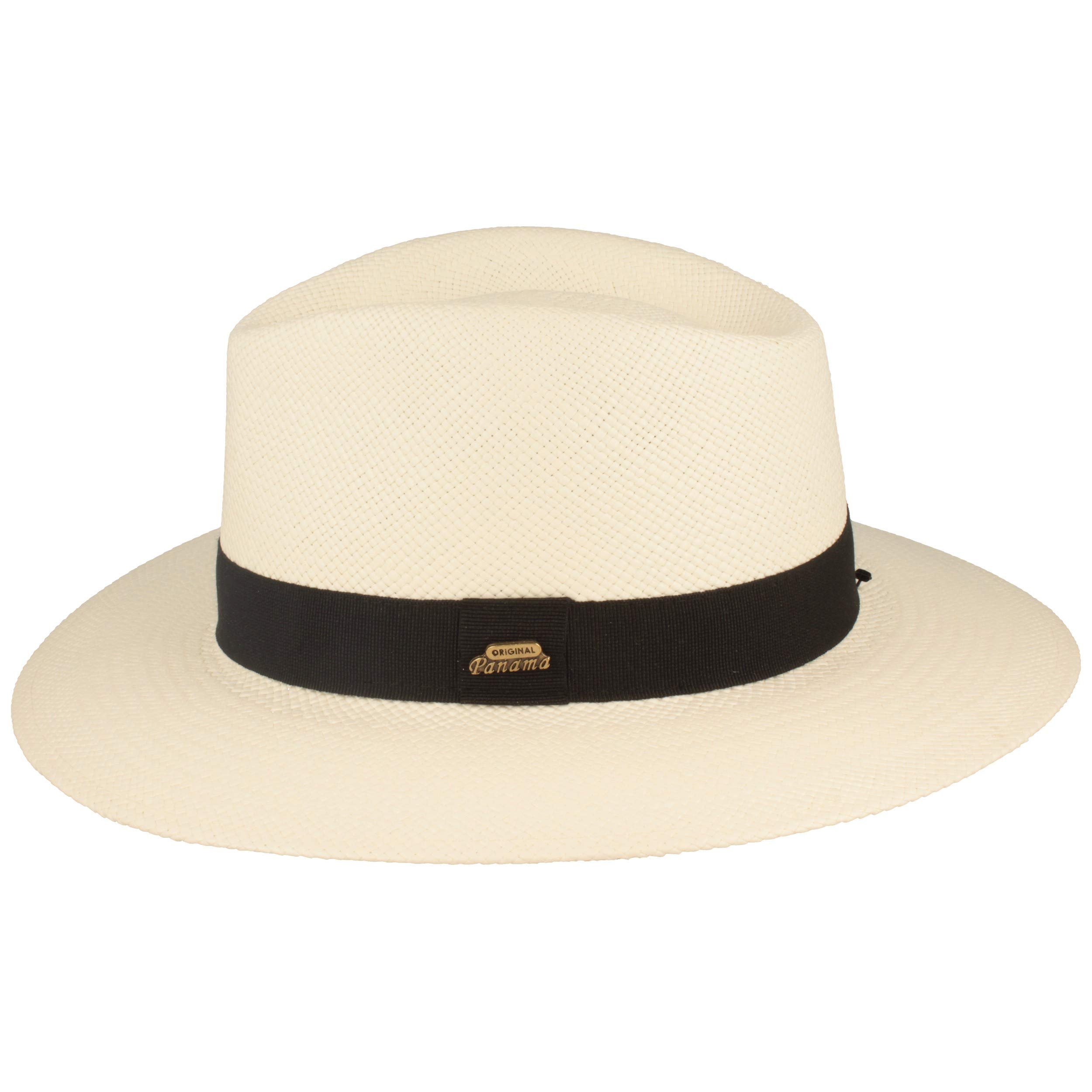 Breiter ORIGINAL Panama Hut, Strohhut, Sommerhut, Made IN Italy, Handgeflochten, UV-Schutz 50+, Bruchschutz
