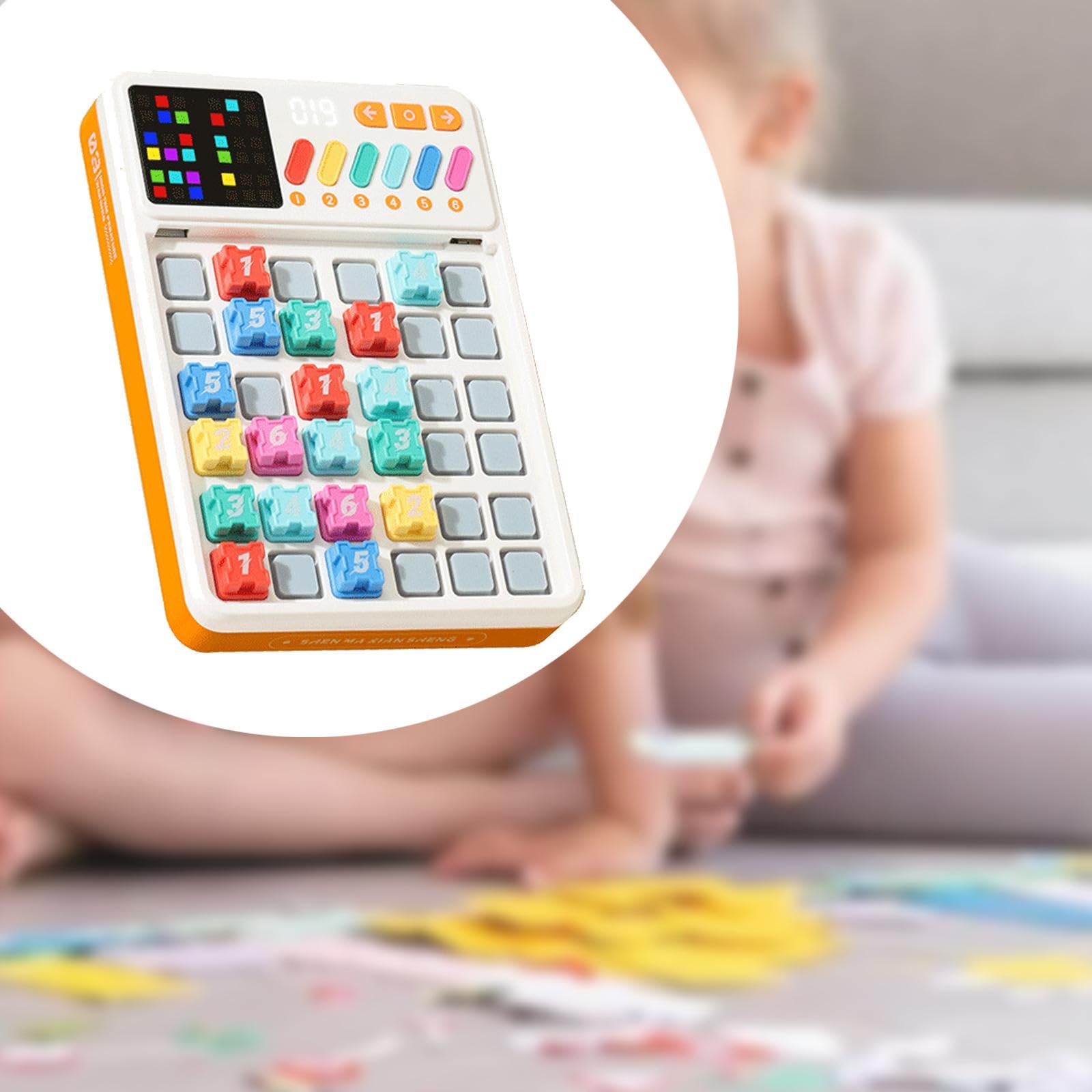 perfk Juego de Rompecabezas Sudoku, Herramienta de Entrenamiento del Pensamiento matemático, máquina de Sudoku Inteligente con luz para niños en Edad