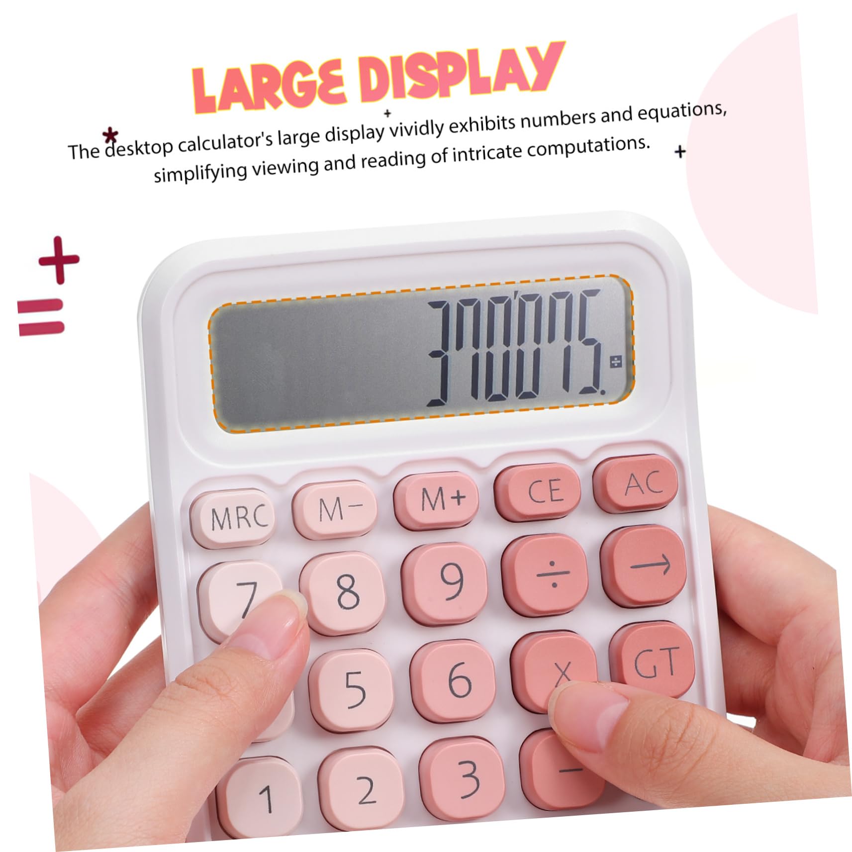 DOITOOL 4 Piezas Calculadora de Botones calculadora de Estudiantes Mostrar a Rosa a de Escritorio pequeña a as de Escritorio el plastico