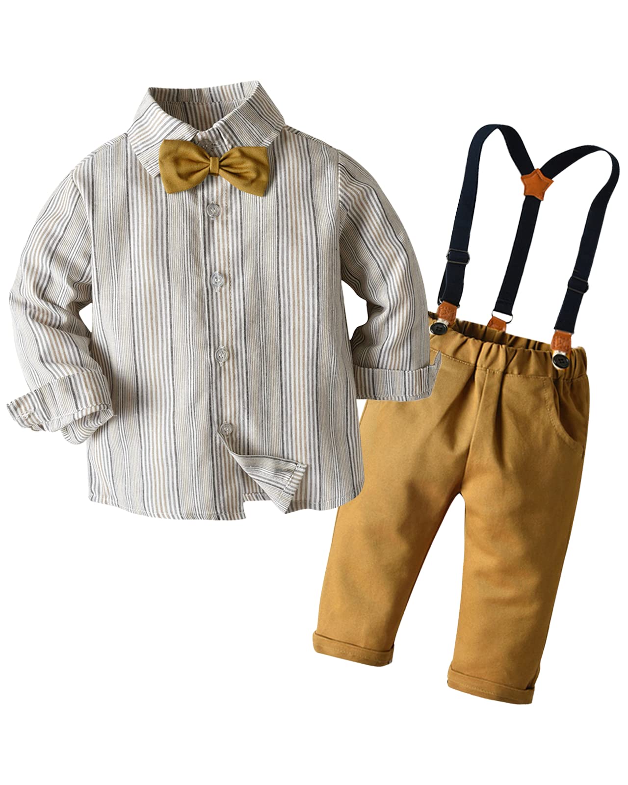 Adorel Baby Boy Gentleman Outfit Long Sleeves Shirt Trousers