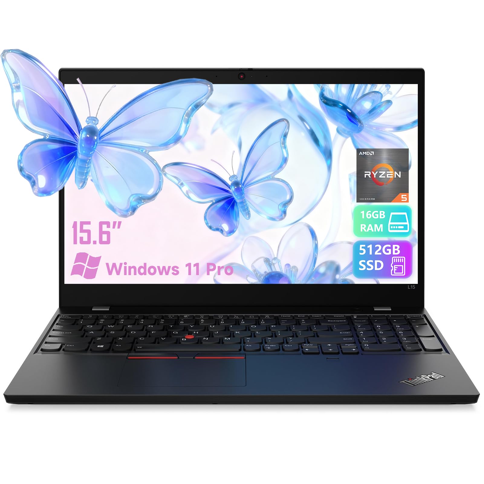 Lenovo ThinkPad L15 Gen 2 Portátil empresarial, Pantalla HD de 15