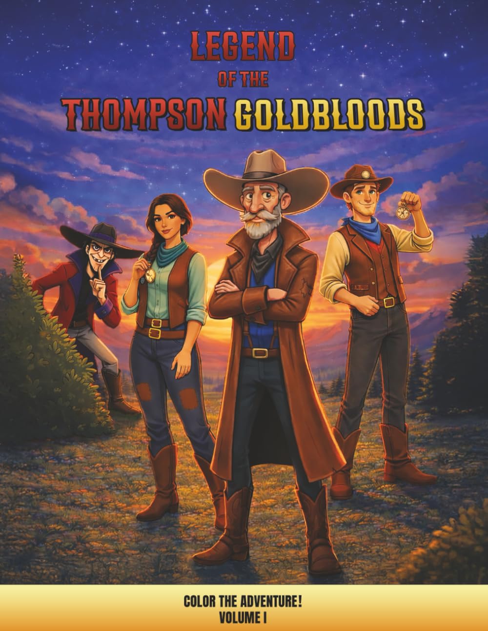 LEGEND OF THE THOMPSON GOLDBLOODS: COLOR THE ADVENTURE! Volume I