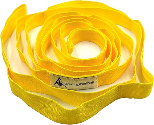 Vista 15 de Correa de estiramiento con bucles para yoga, correa de estiramiento para terapia física, correa de ejercicio no elástica para pilates, danza