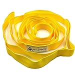 Stretching Strap Yoga Strap with Loops, Stretch Straps for Physical Therapy, Non-Elastic Exercise Strap for Pilates, Dance and Gymnastics with Workout Guide (Yellow)