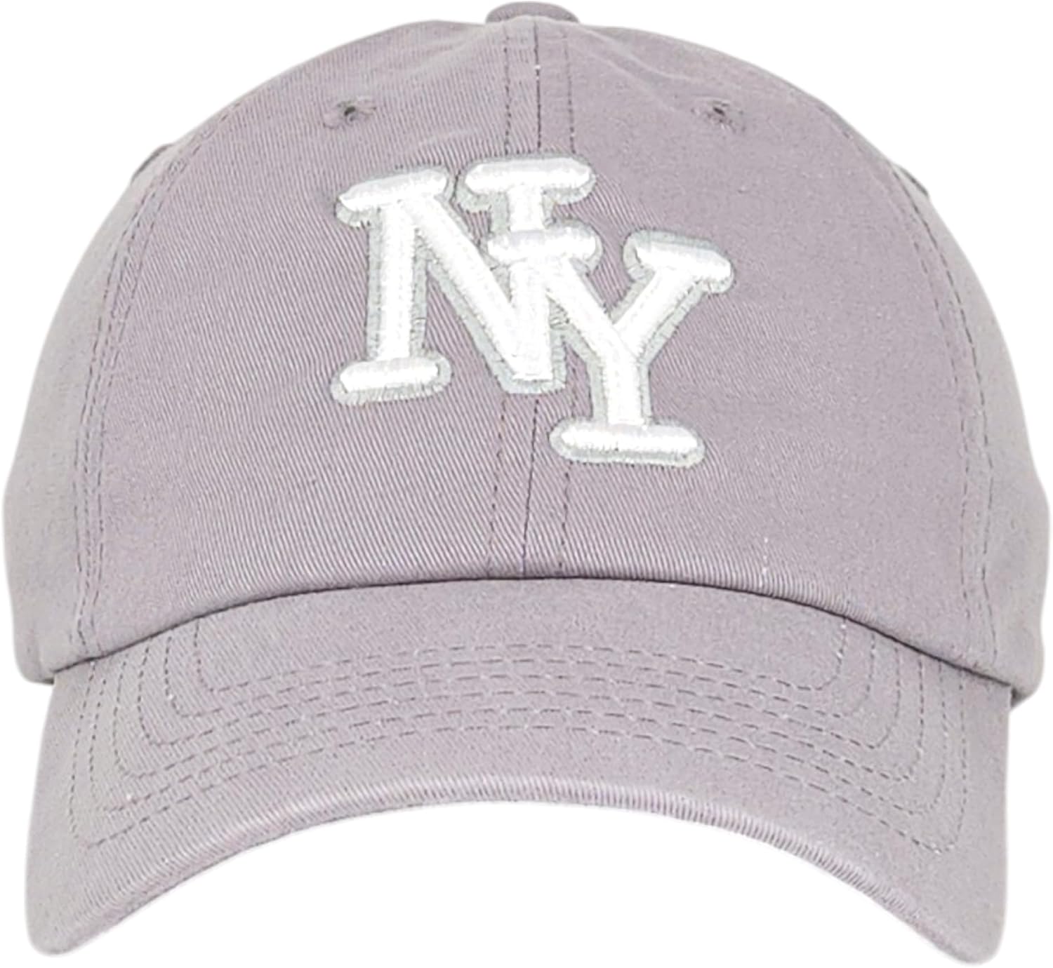 NY 3D Embroidered Cotton Dad Hat – New York Baseball Cap, Adjustable Metal Buckle Strap, Unstructured Low-Profile Style