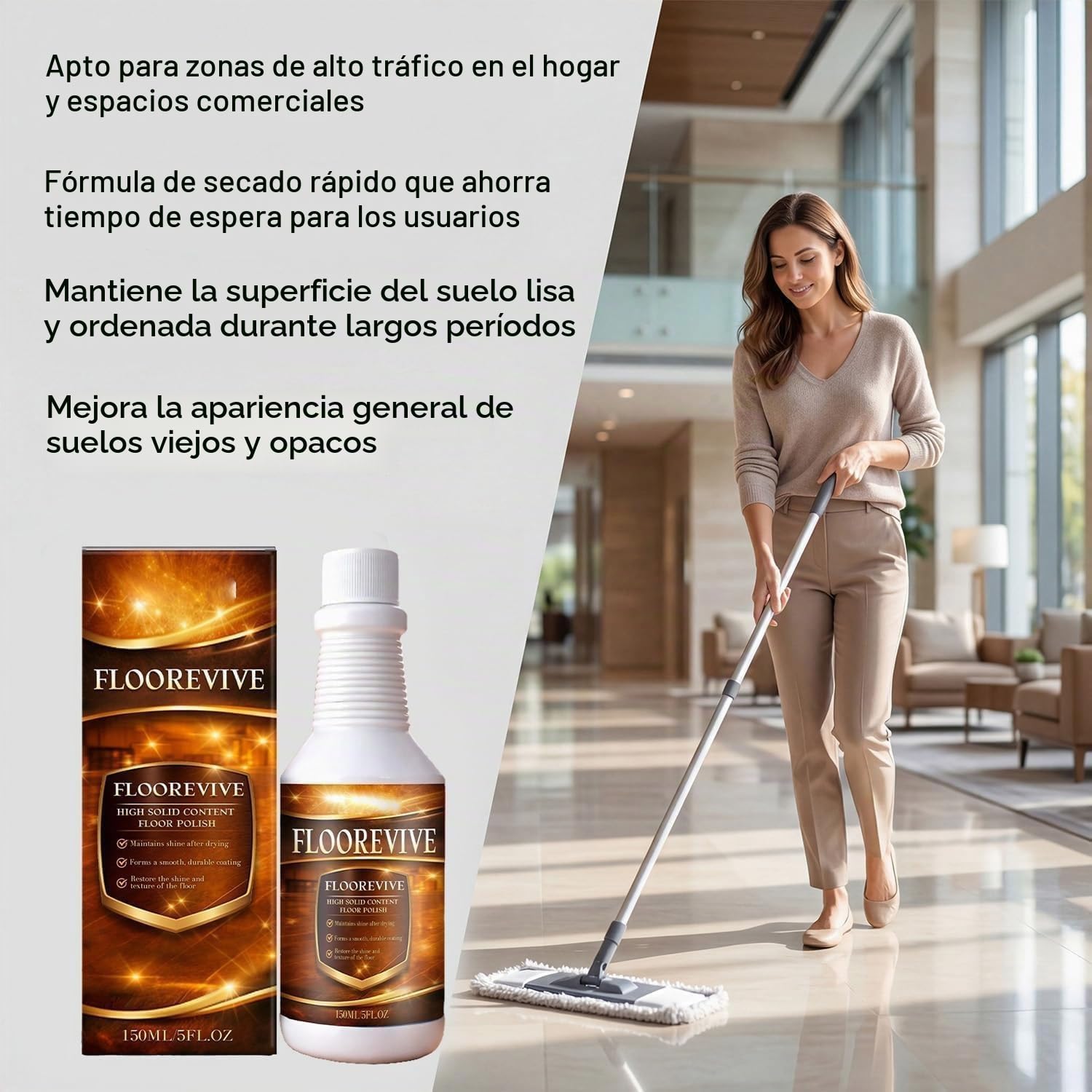 Floorevive Profesional Floor Restorer Cera Para Suelos De Alto Contenido En Sólidos