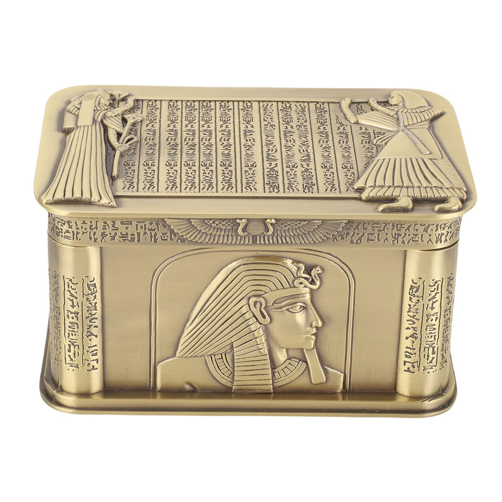 Boîte à bijoux thème égyptien en métal, le cadeau idéal pour ranger des bibelots