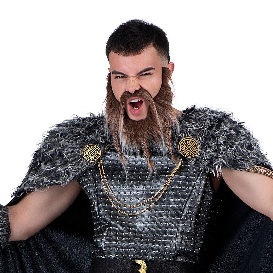 My Other Me - Disfraz Vikingo hombre talla XXXL adulto en gris y negro