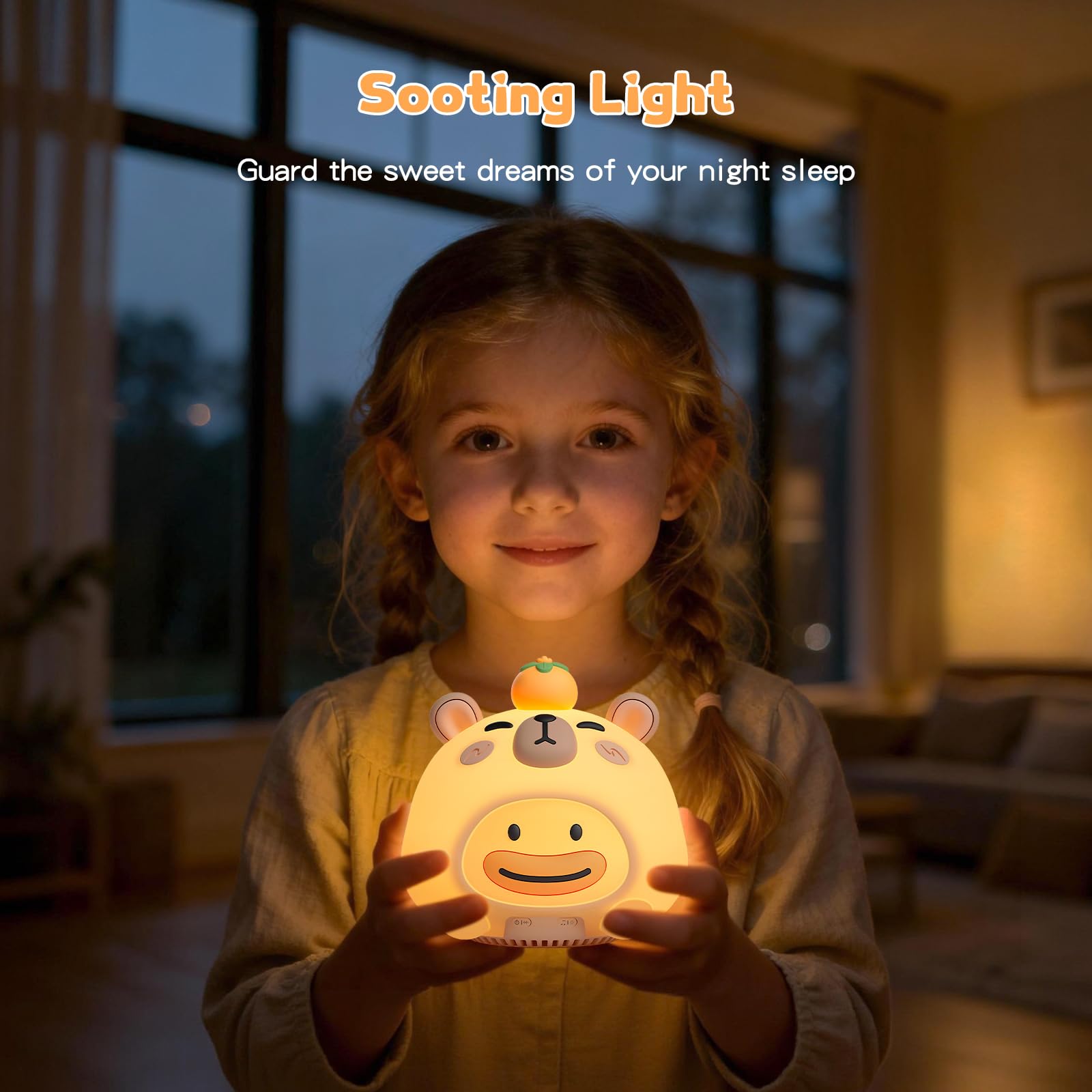 Linda luz nocturna de la máquina de ruido blanco – 20 sonidos relajantes, admite conexión inalámbrica, ambiente RGB con mando a distancia y temporizador, ayuda a dormir para bebés y adultos, regalo