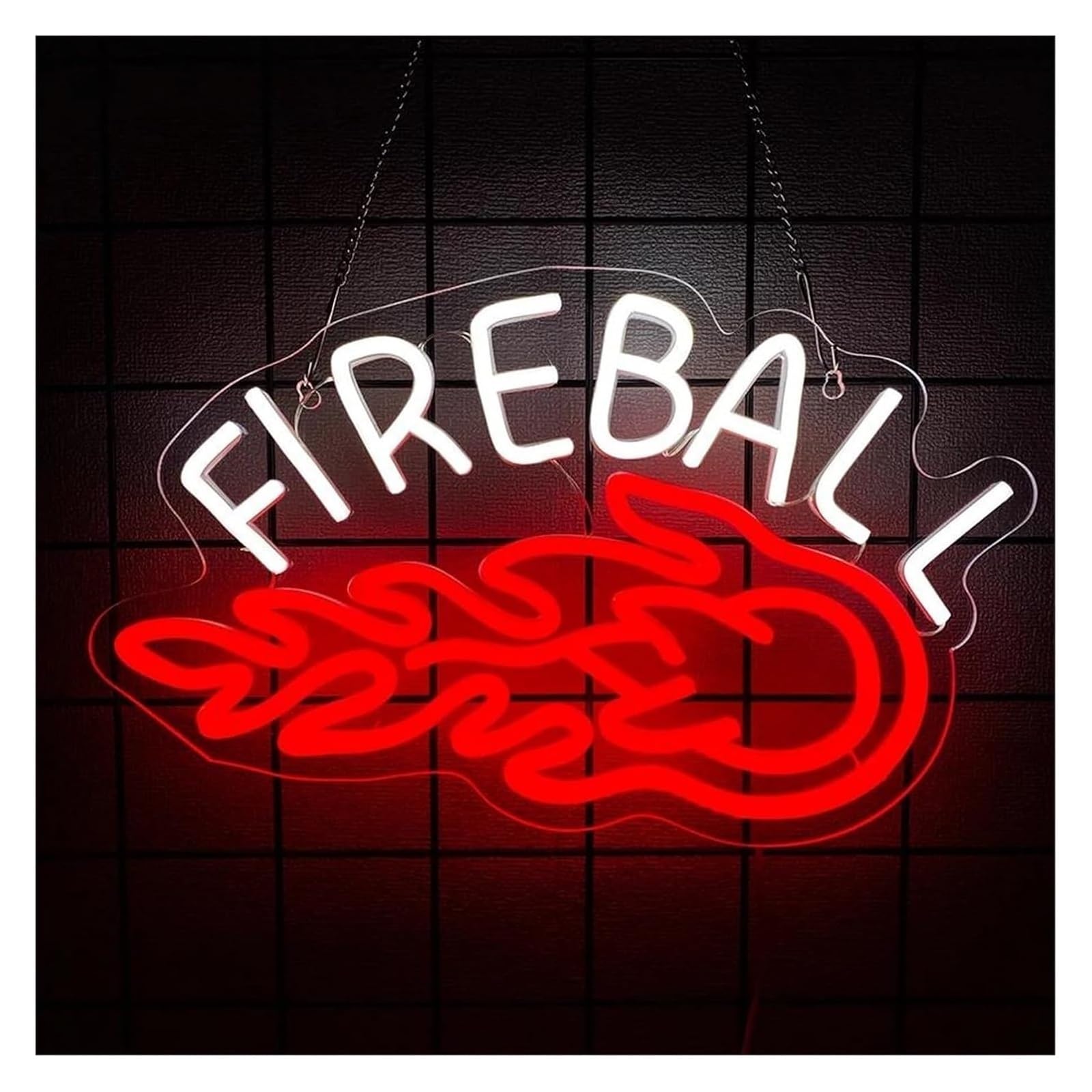 Zynther Neon lamp for neon Light Decoration Fireball for Sign Powered by Bedrooms and Shop Walls 24cmх39cm
