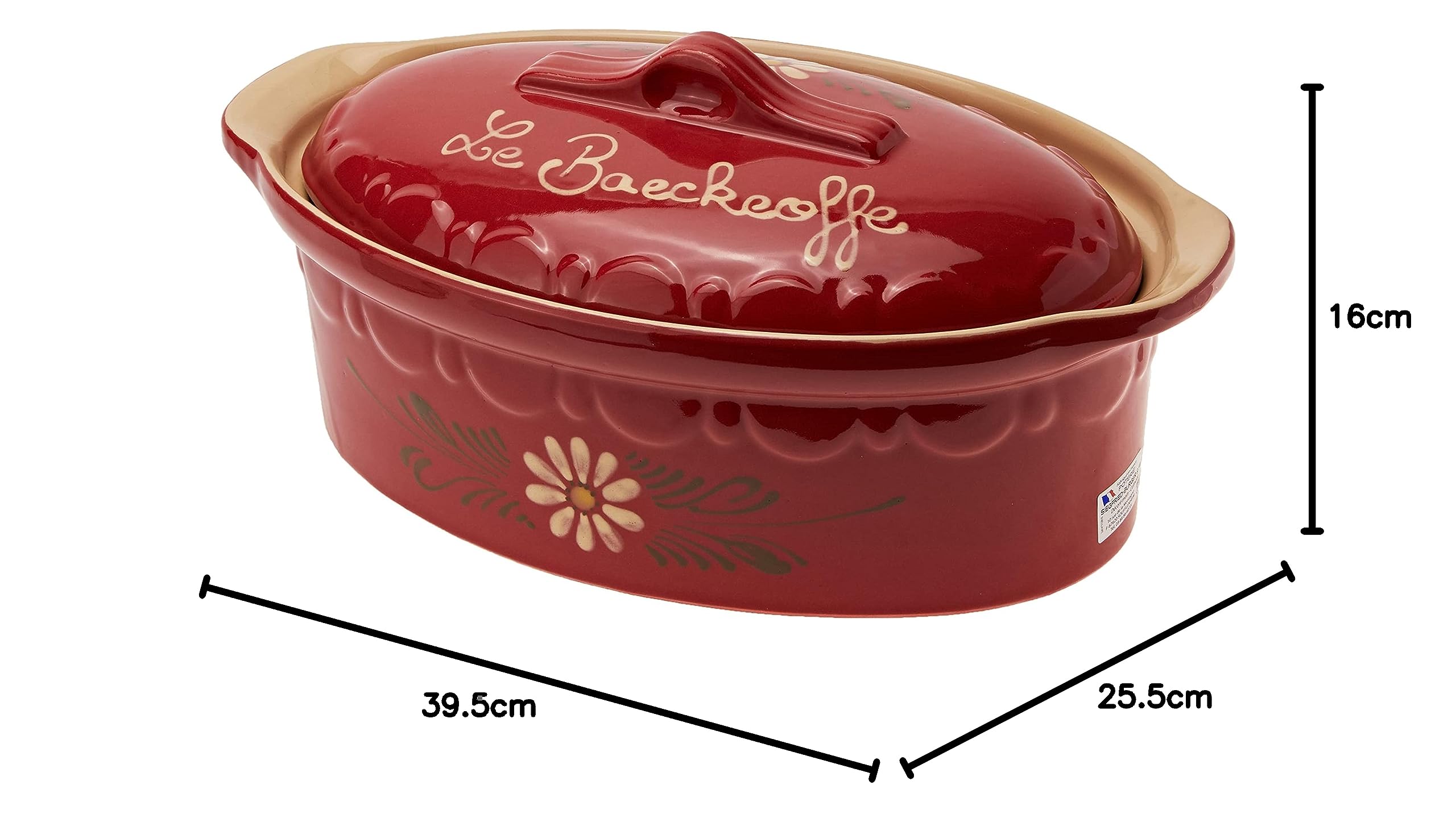 Terrine 37cm Rouge Baeckeoffe N°6