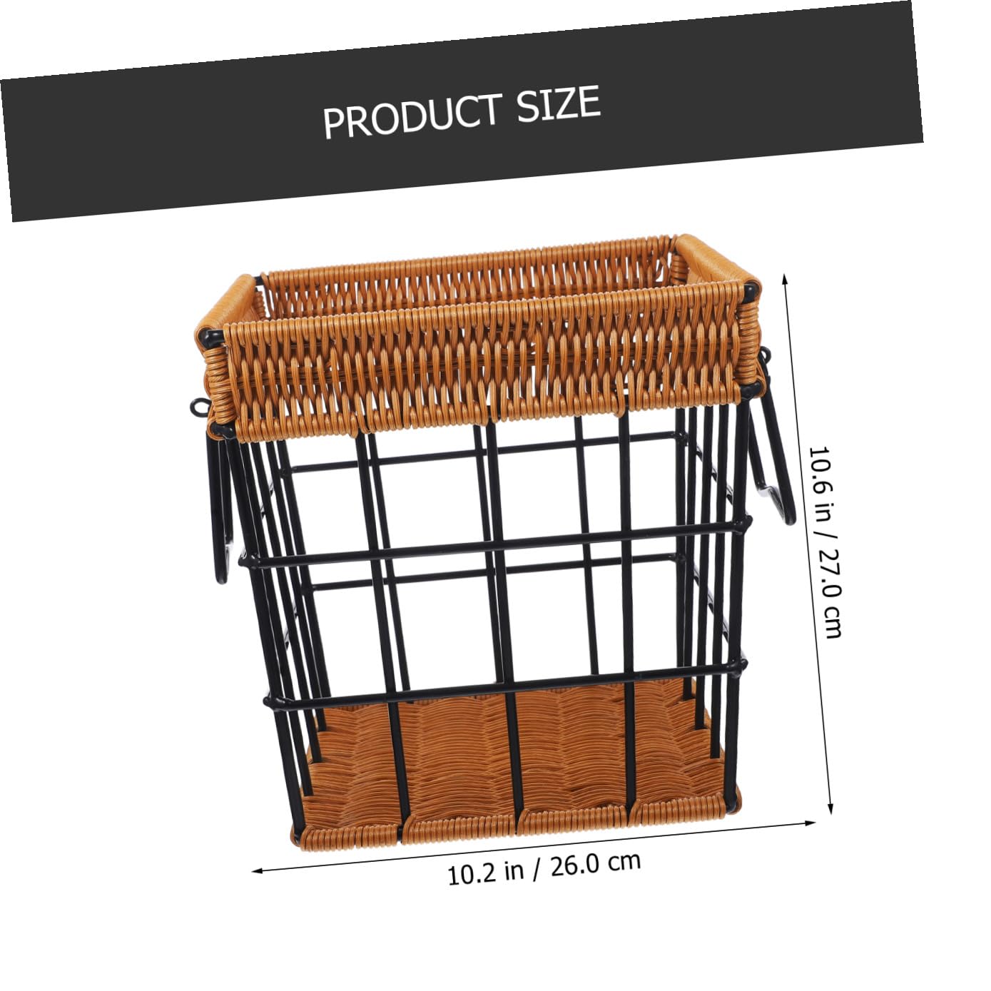 Alipis Panier à Pain Rustique en Fer Peint Antirouille Noir, Panier de Rangement Multifonction en Pp et Fer pour Décoration Intérieure et Restaurant