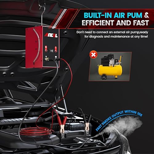 Miniatura 5 de ANCEL S160 - Máquina de humo automotriz con bomba de aire incorporada, detector de fugas profesional EVAP, probador de diagnóstico de vacío para