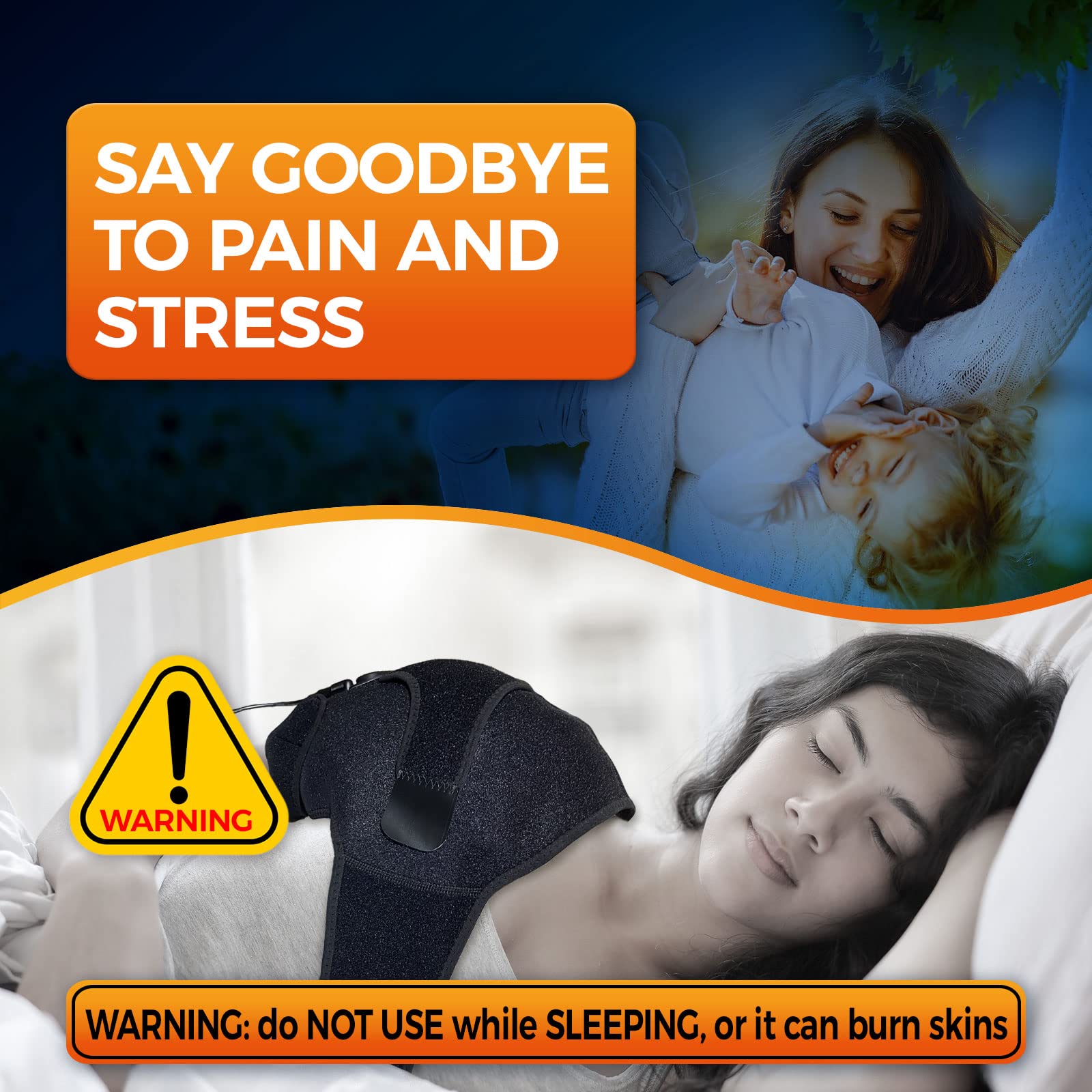 CREATRILL Massaging Heated Shoulder Wrap Brace, Shoulder Heat Therapy