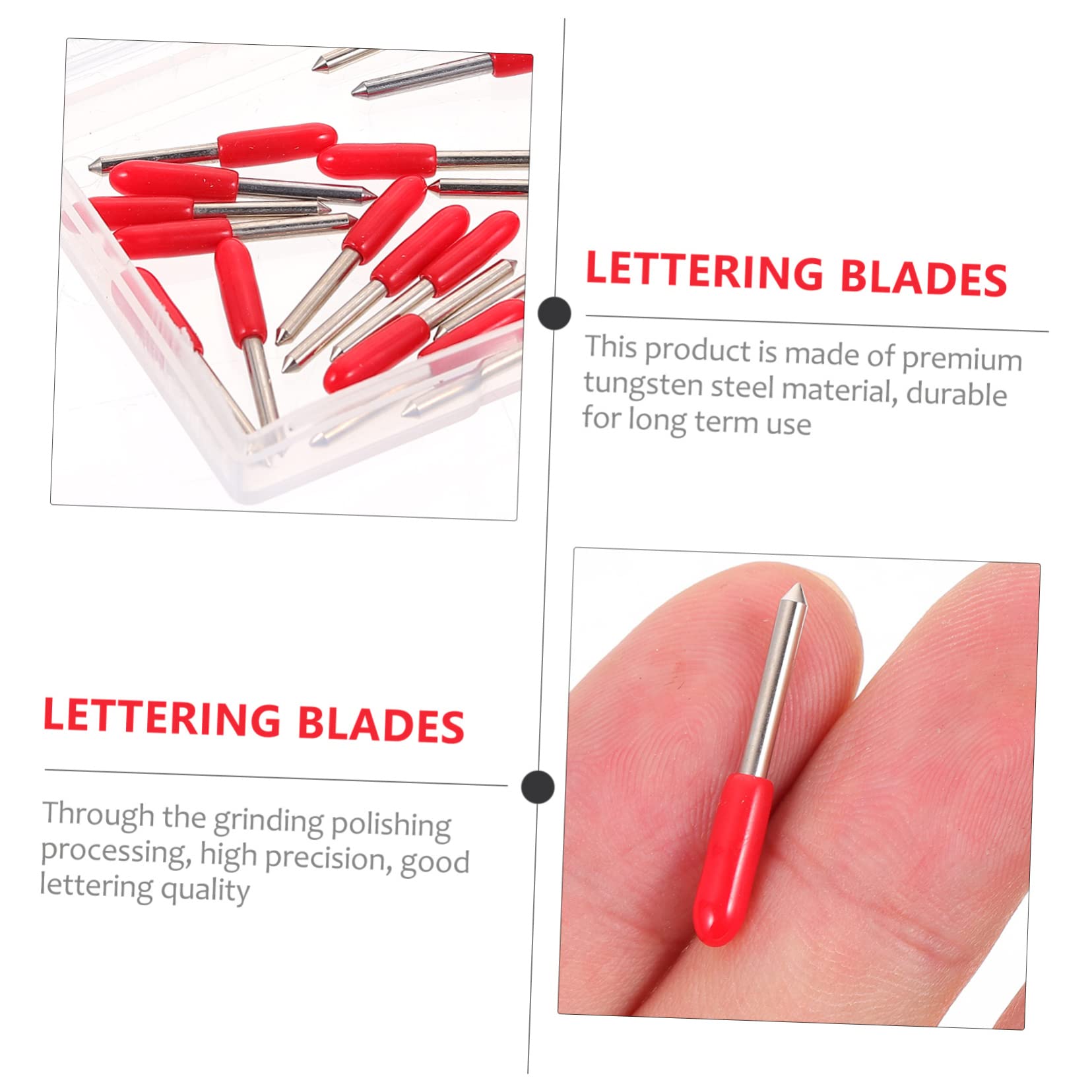 CANIGHT 20pcs Lettering Cutters for Cutting Plotters Blades for Vinyl Cutter Compatibility High Precision for Adhesive Media and Crafting
