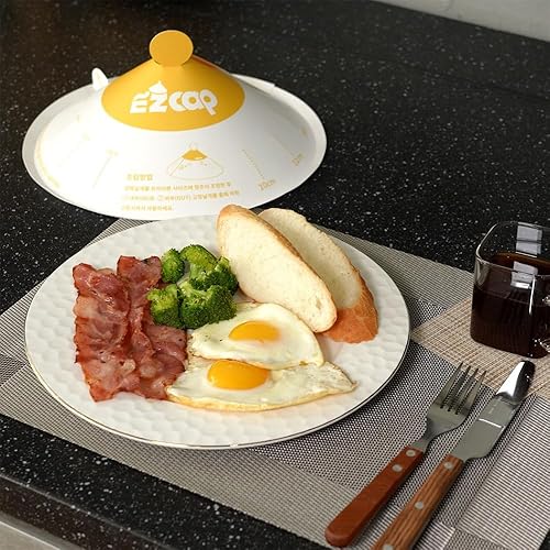 Miniatura 3 de Easy Cap - Tapas de papel desechables para sartenes, protector contra salpicaduras de aceite, cubierta antigrasa, ajuste universal para prueba de