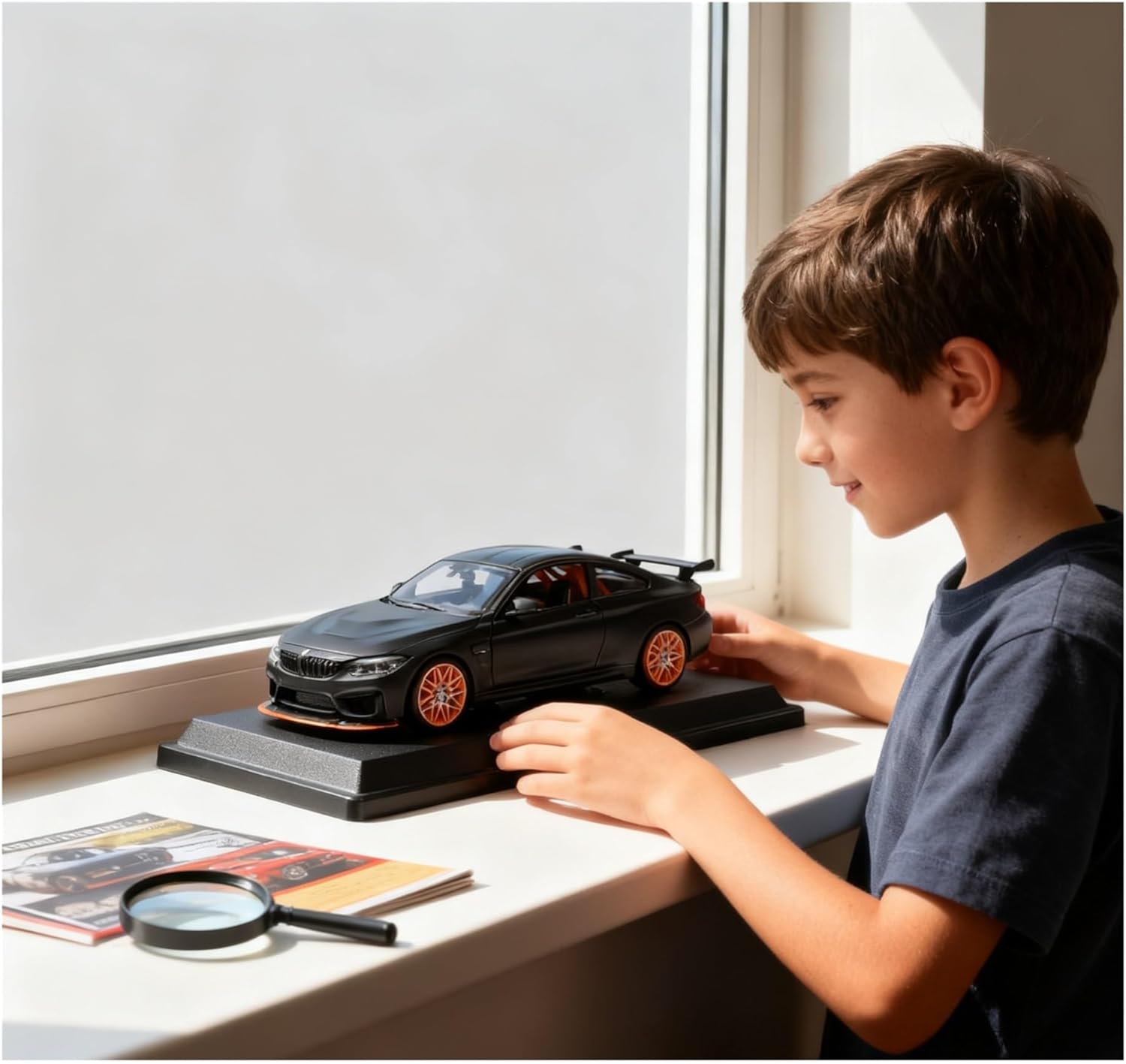 Metal Diecast Model Car 1:24 for Collectible Sports Car Toy M4 Alloy Car Model Desktop Display Gift(Style-A)