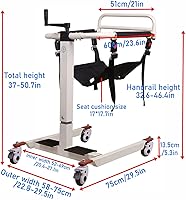 Vista 2 de Silla de transferencia de pacientes para el hogar, ayuda de elevación portátil para automóvil, asistencia de elevación para ancianos, silla