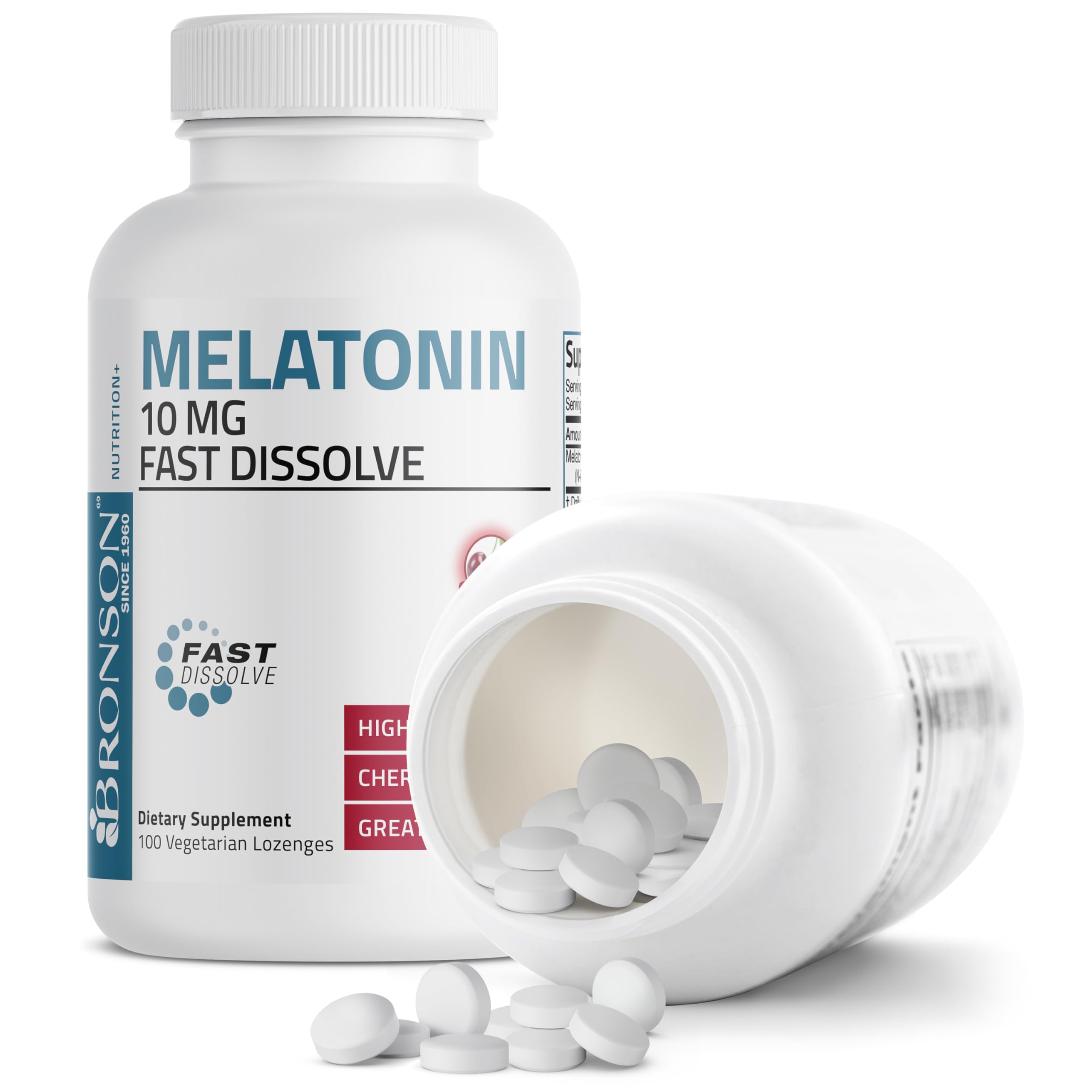 Bronson Melatonin 10 mg Sleep Support, Fast Dissolve Cherry, 100 Tablets — Amazon image 6