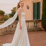 Bridal Neck Scarf Long for Wedding, 142 Inch White Wedding Scarf for Bride – Minimalist Tulle Wrap for Ceremony Elopement Reception Bridal Portrait Accessory