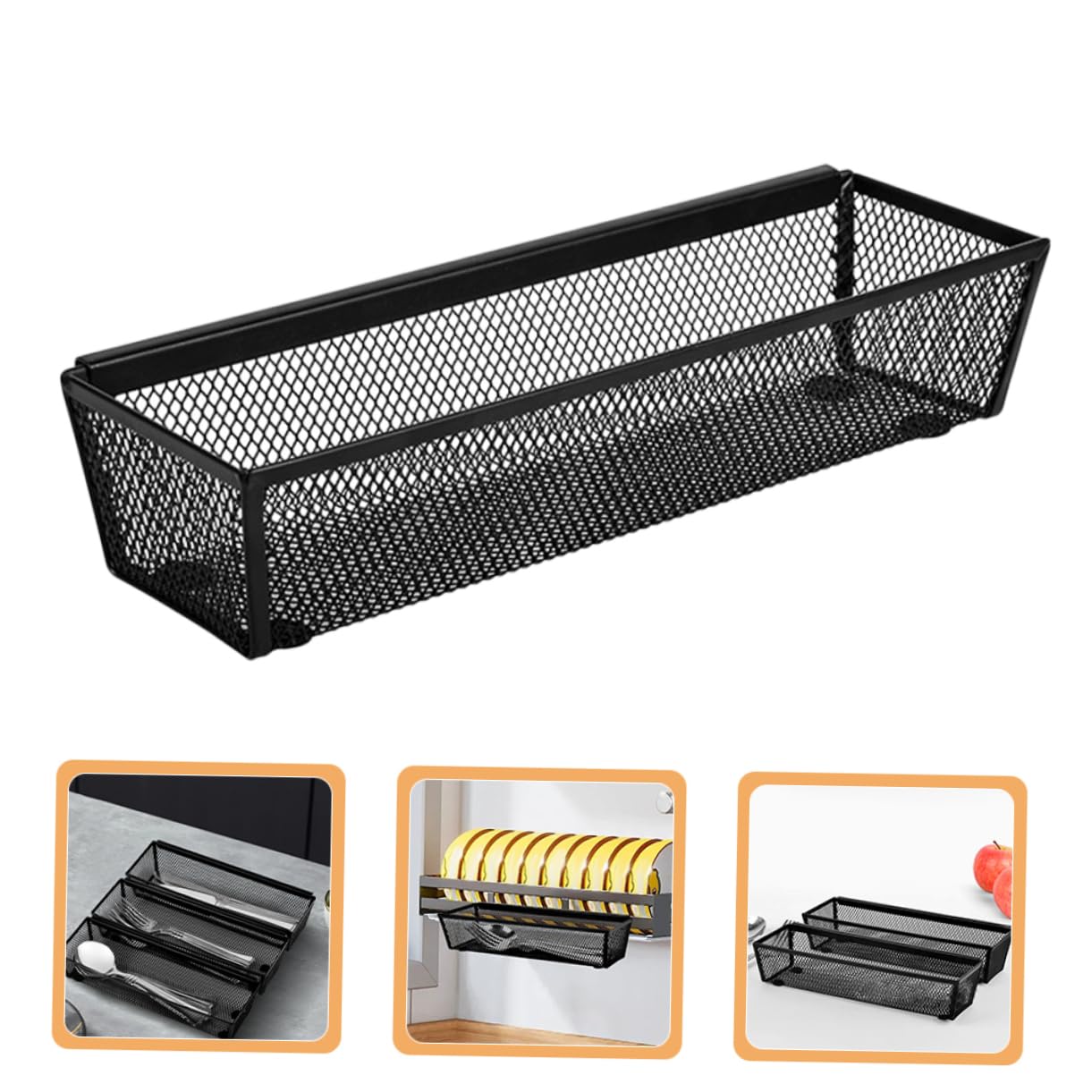 COLLBATH 6kawałki Organizer Do Sztućce z Metalowej z Złącznymi Ramionami Praktyczny Koszyk Sztućce Do Kuchni i Biura Oszczędzający Miejsce Widelce Łyżki i Noże