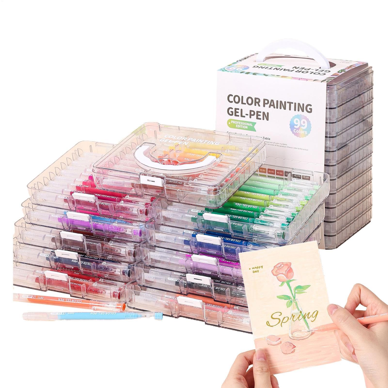 Gelschreiber Schnelltrocknende Feinspitze für geschmeidiges Schreiben | Buntes Gelstifte-Set Für Zeichnen, Scrapbooking, Grußkarten, DIY-Basteln, Kunstprojekte, Zuhause und Klassenzimmer
