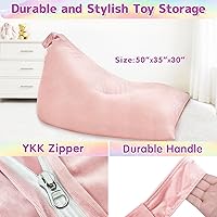 Vista 37 de Jorbest Almacenamiento de puf de animales de peluche, bonita construcción para niños y adultos, fundas de terciopelo de lujo para puf solo sin