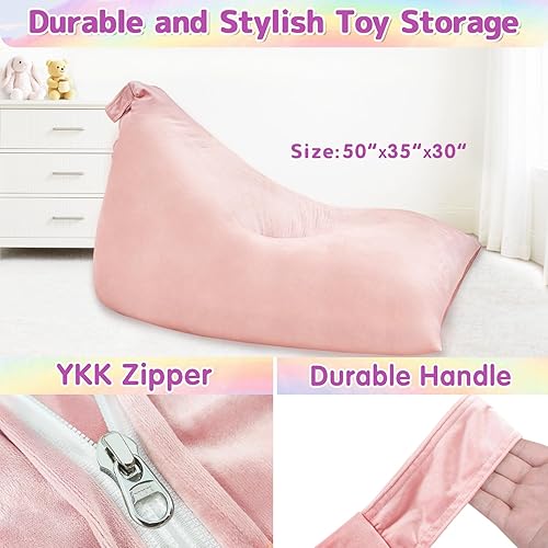 Miniatura 43 de Jorbest Almacenamiento de animales de peluche, almacenamiento de puf de peluche de fútbol, funda para silla de puf de fútbol para niños, asiento de