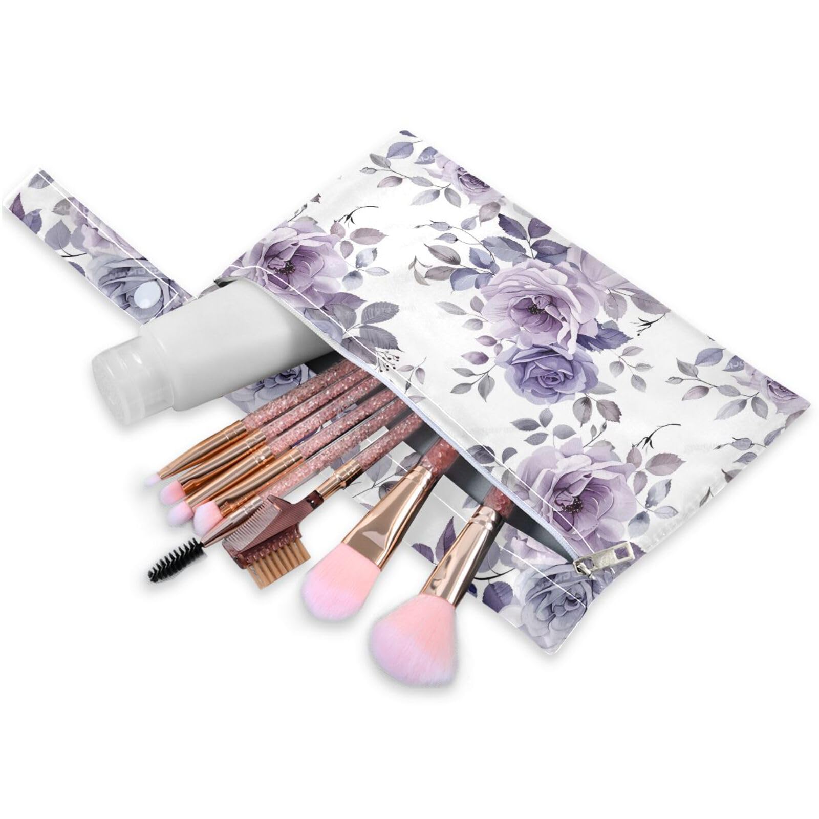 Coikll Wet Dry Bags for Cloth Diaper 2 Pack Waterproof Yoga Gym Bag for Swimsuit Wet Clothes Baby Items-?Purple Camellia?