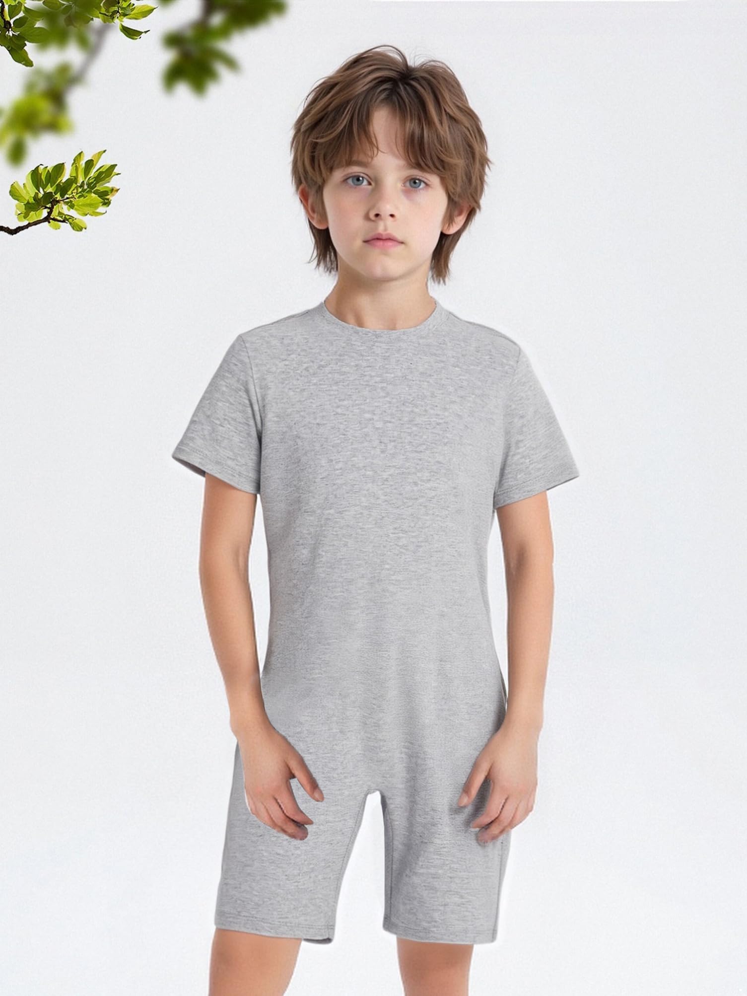 Aislor Ropa Adaptativa Para Niños Y Niñas Con Necesidades Especiales Body Con Cremallera Mono De Algodón De Manga Corta Fácil Vestir
